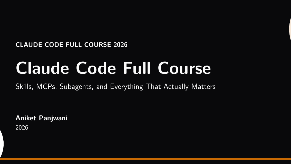 Unlock the full course slide deck. first slide